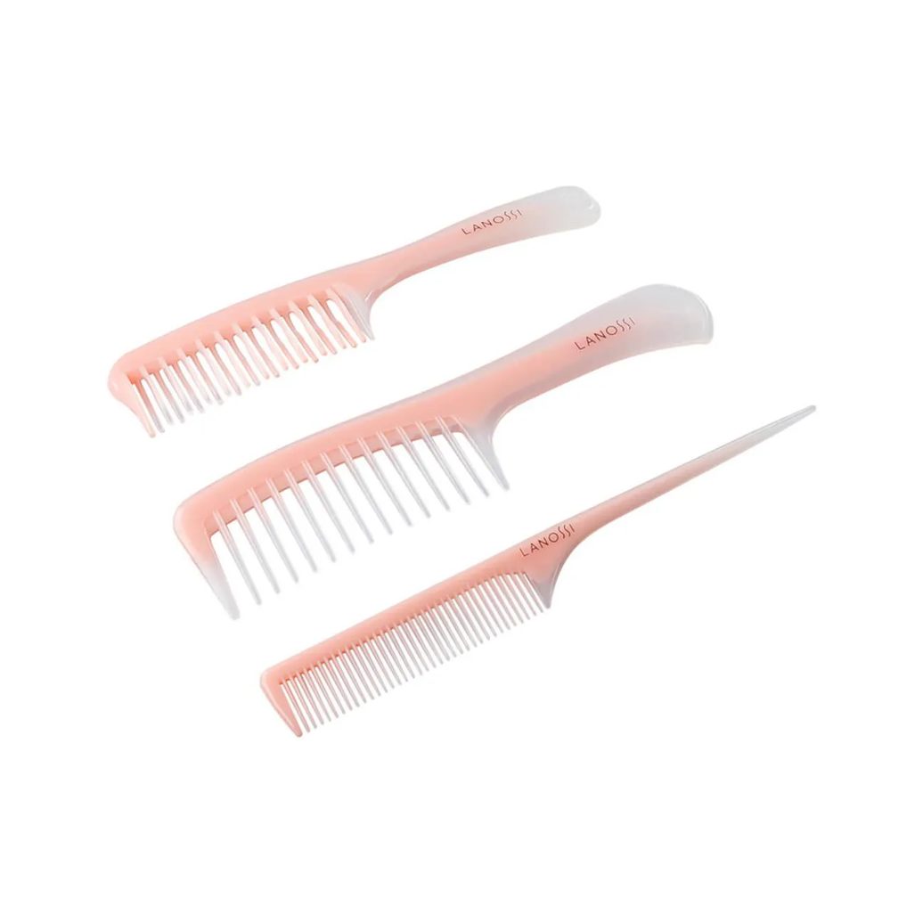 Conjunto de Pente de Cabelo Lanossi Rosé com 3 unidades