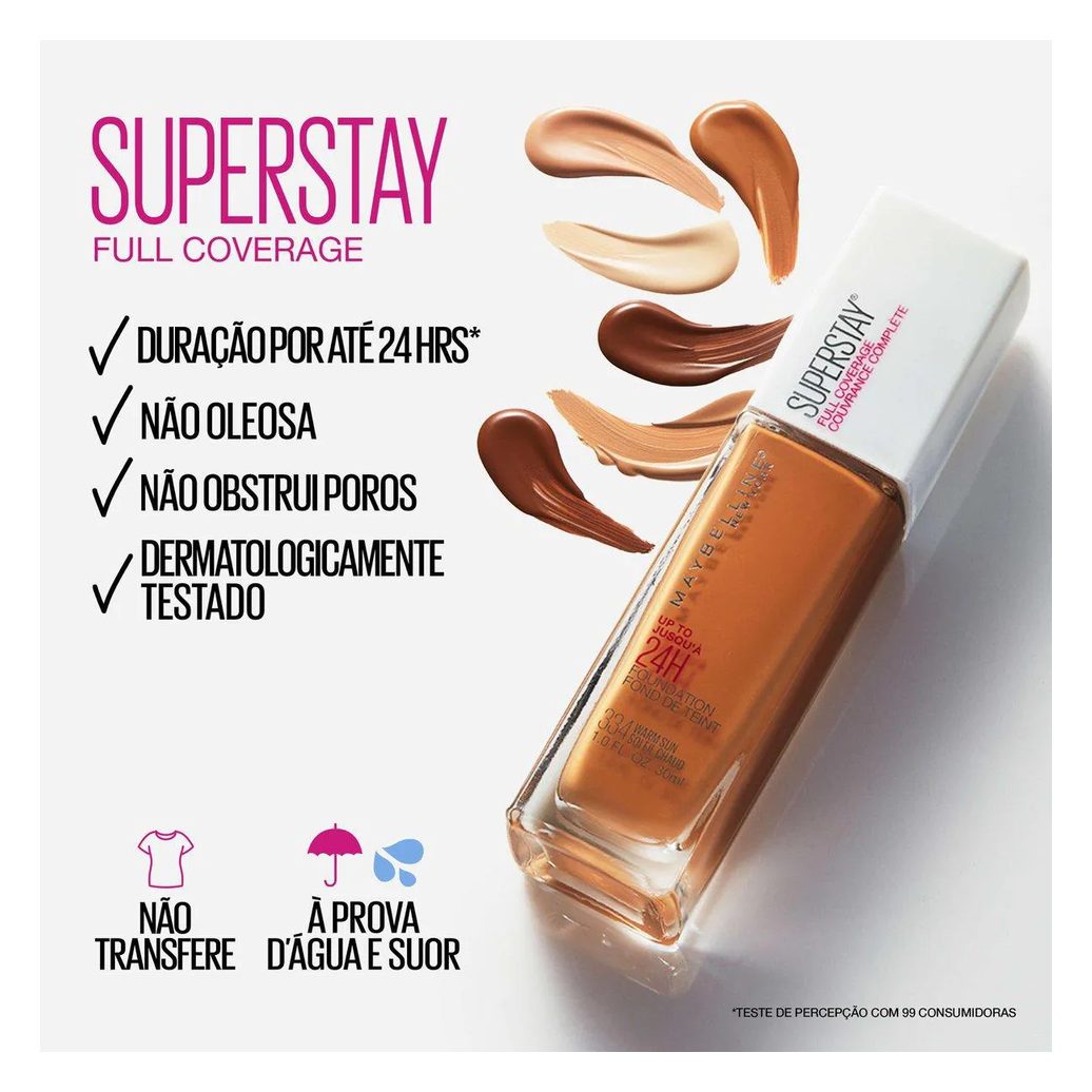 Base Longa Duração Maybelline Superstay Full Coverage 30ml - 312 Golden