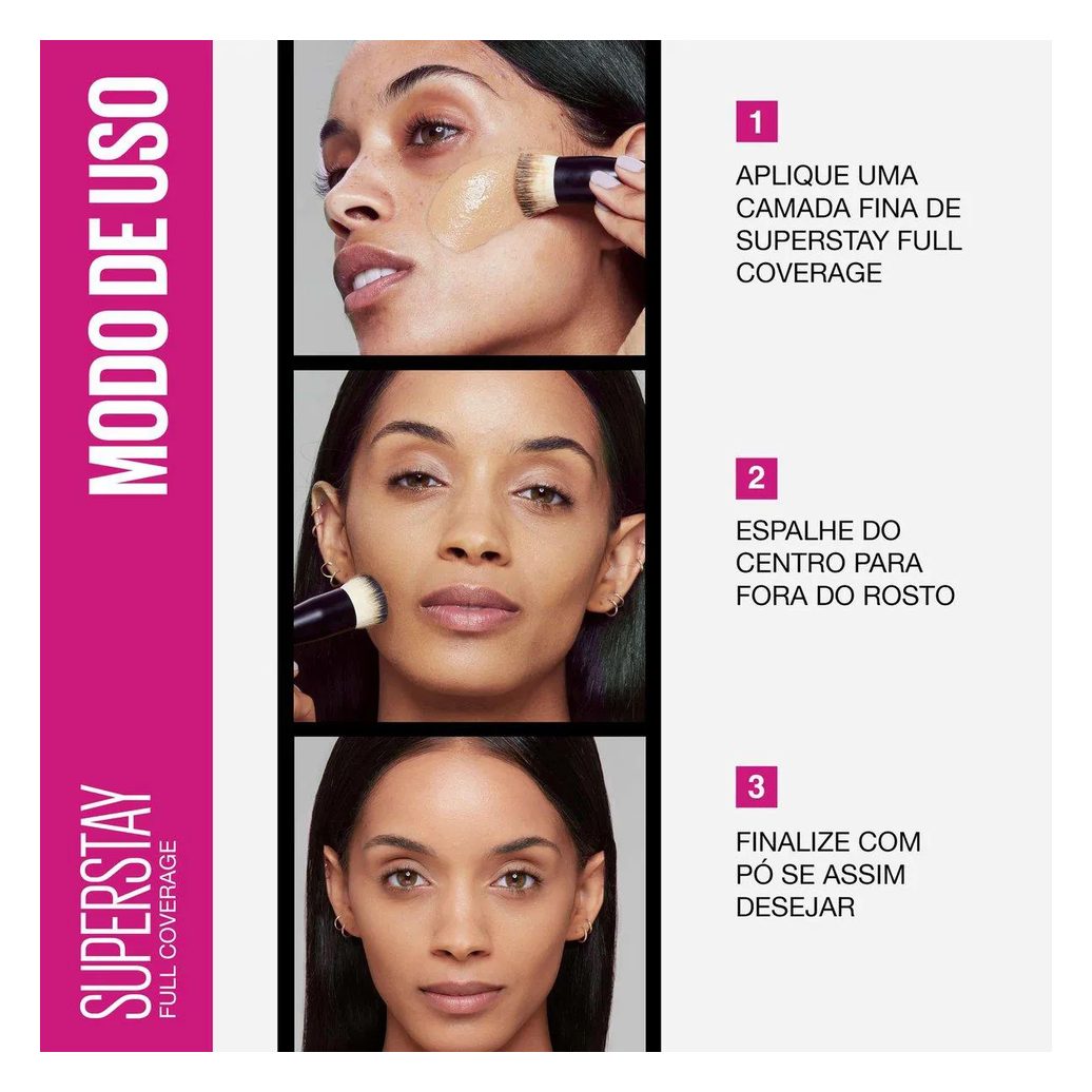 Base Longa Duração Maybelline Superstay Full Coverage 30ml - 312 Golden