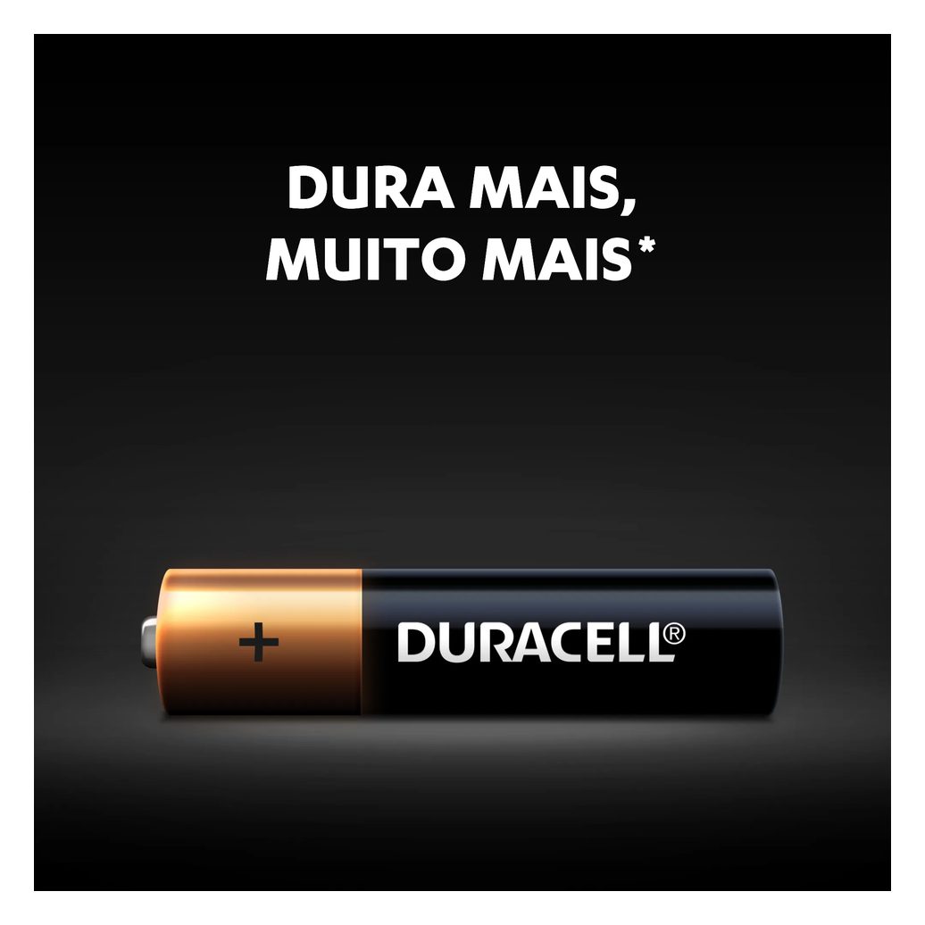 Pilha AAA Duracell Palito com 4 unidades