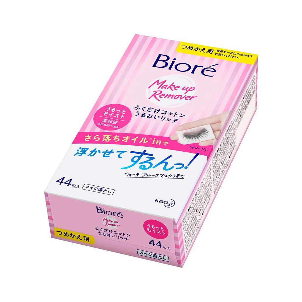 Lenço Umedecido Demaquilante Bioré Cotton Algodão Refil 44 unidades