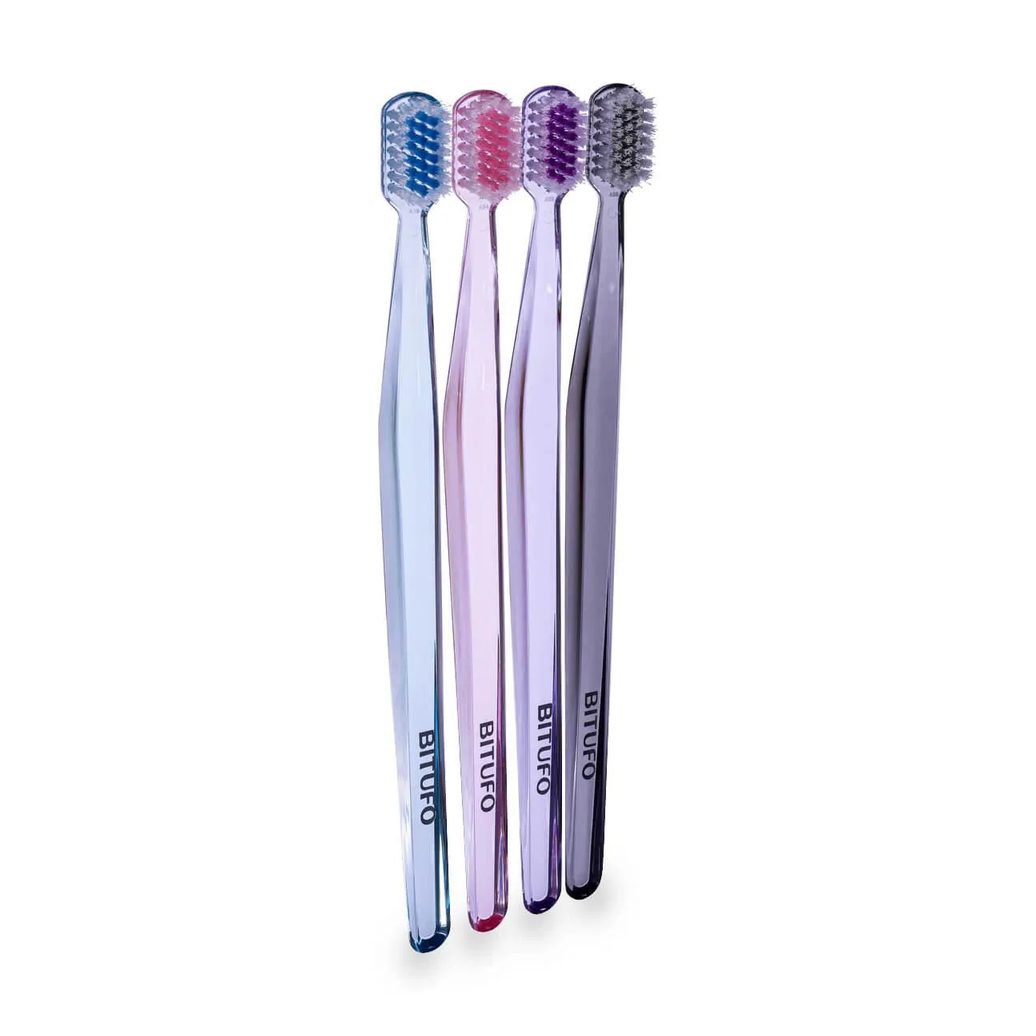 Escova de Dente Ortodôntica Bitufo Class Orto Macia+Média com 1 unidade + 1 protetor de cerdas