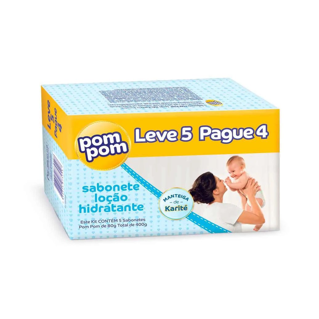 Kit Chá de Bebê Pom Pom Fralda XXG com Talco e Sabonete