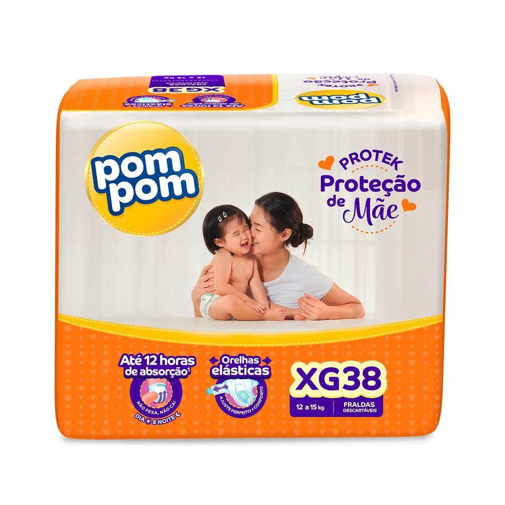 Kit Chá de Bebê Pom Pom Fralda XG com Talco e Sabonete