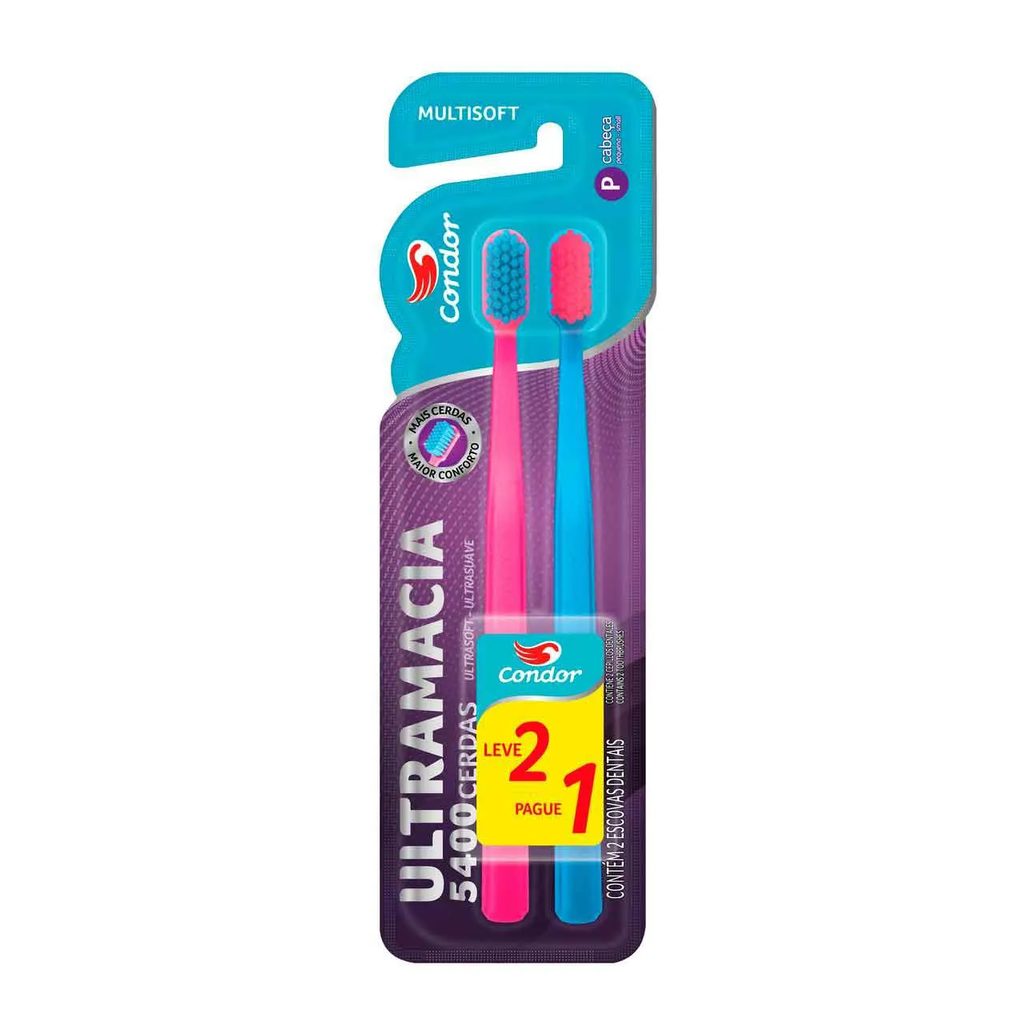 Kit Escova de Dente Condor Multisoft 2 unidades