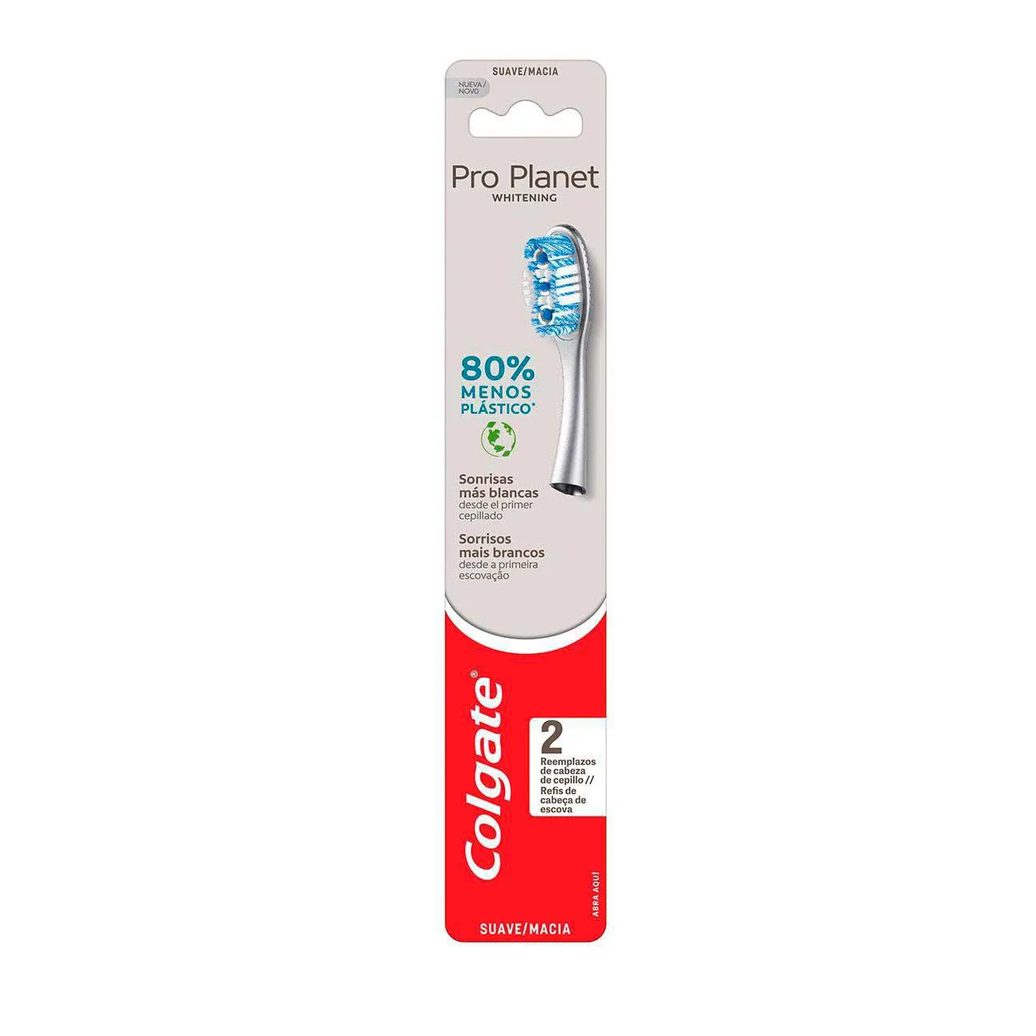 Refil para Escova de Dente Colgate Pro Planet com 2 unidades