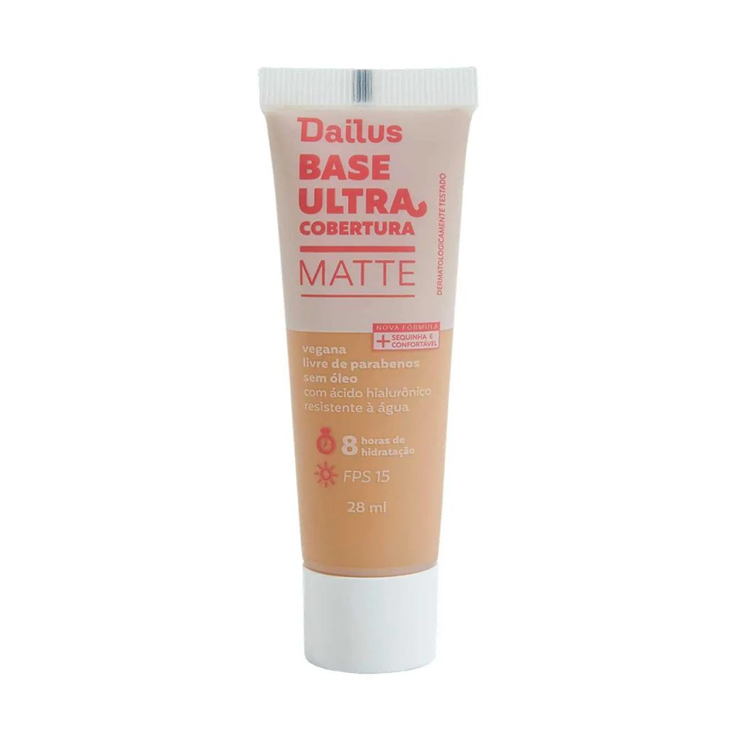 Base Líquida Dailus Ultra Cobertura Matte 28ml - D6 Médio