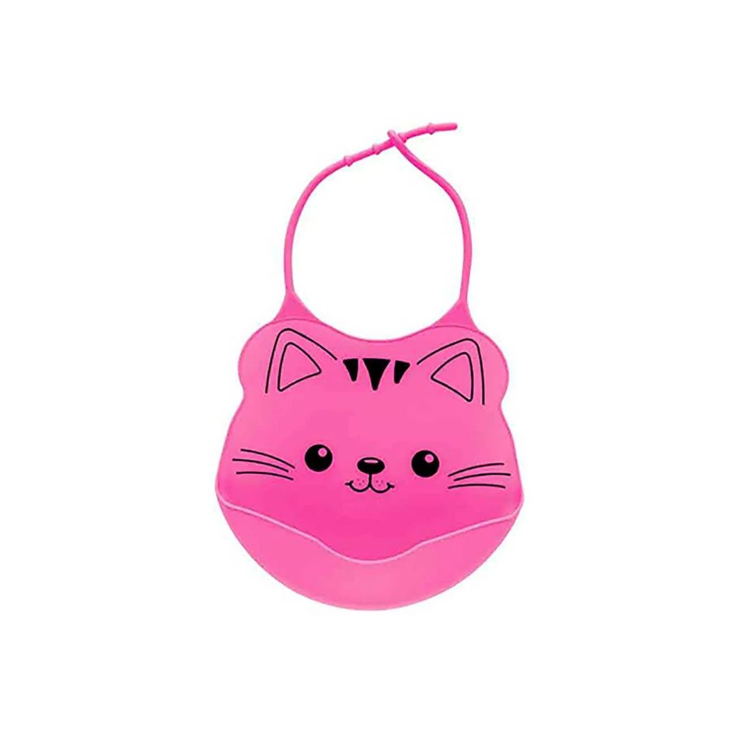 Babador de Silicone Buba Baby Rosa 1 unidade