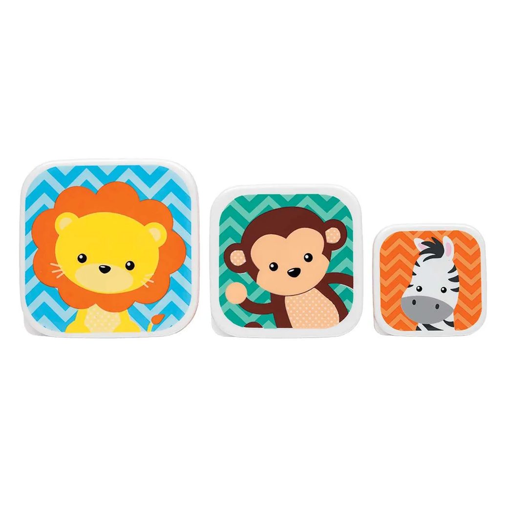 Kit Potes Buba Baby Animais com 3 unidades