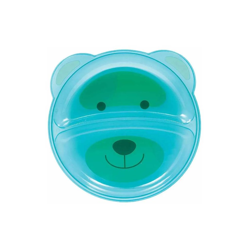 Prato com Divisória Buba Baby Ursinho Azul 1 unidade