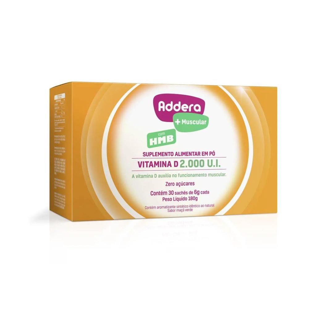 Polivitamínico Addera Muscular Maçã Verde 30 sachês