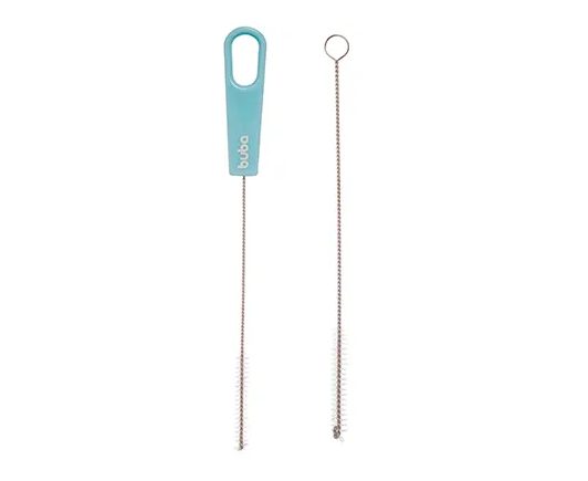 Escova de Limpeza Para Canudo Buba Baby Azul com 1 unidade