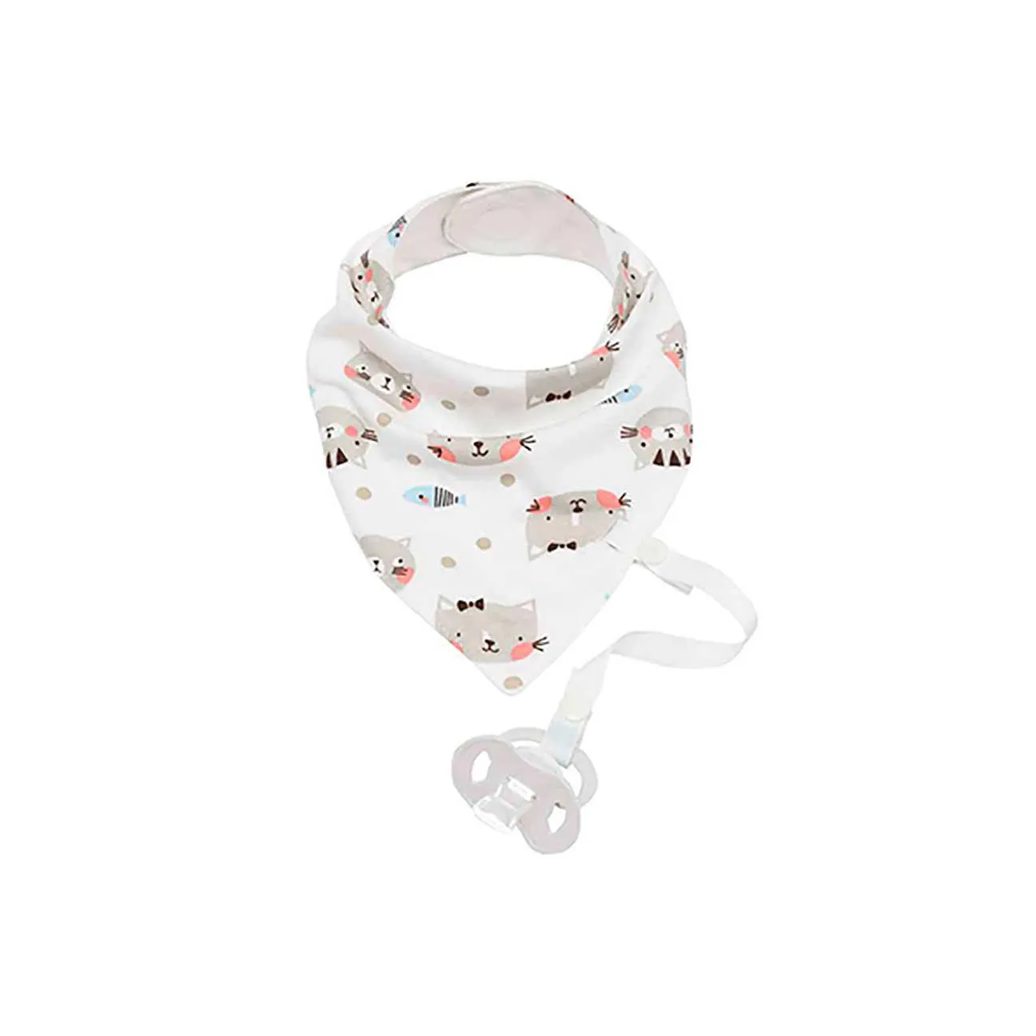 Bandana com Prendedor de Chupeta Buba Baby Gatinha com 1 unidade