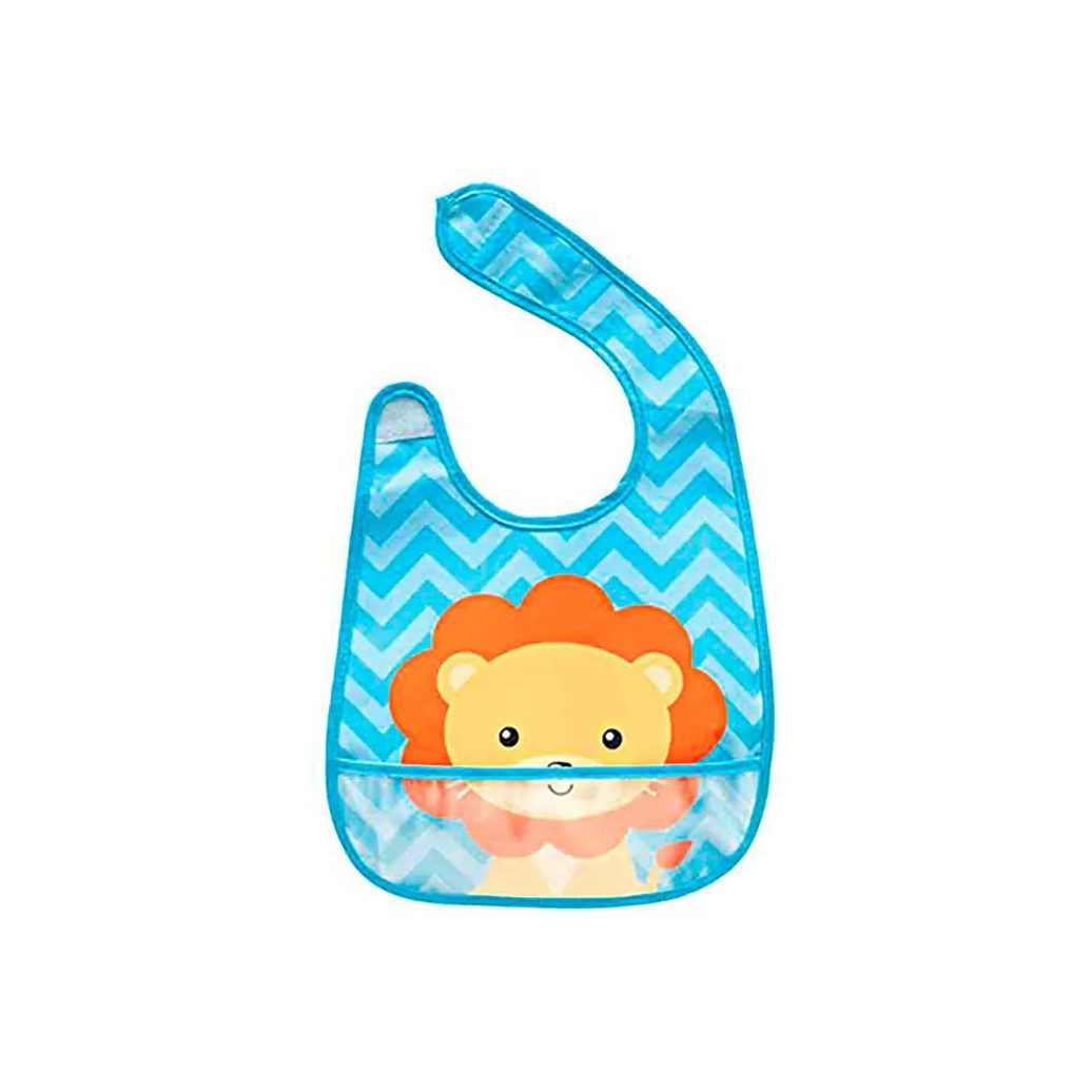Babador Impermeável com Bolso Buba Animal Fun Leão 1 Unidade