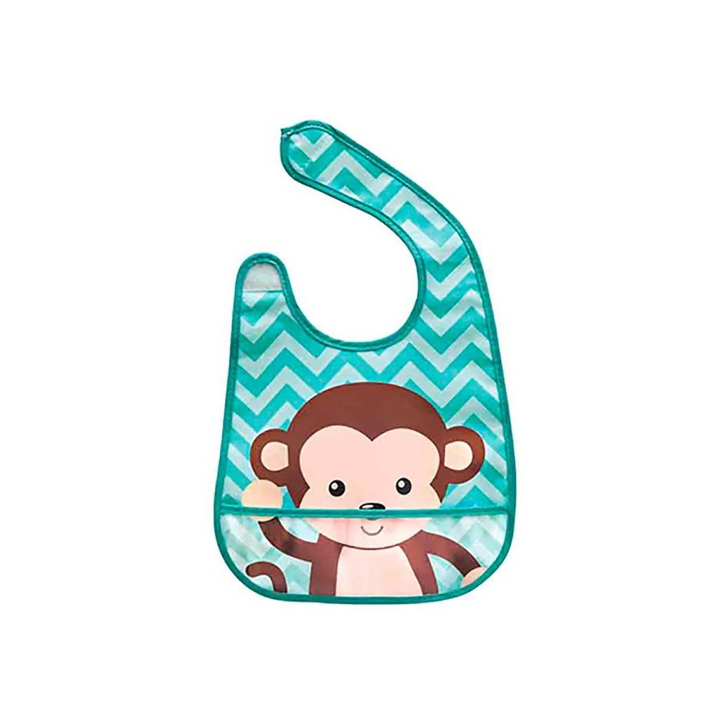 Babador com Bolso Buba Baby Macaco 1 unidade