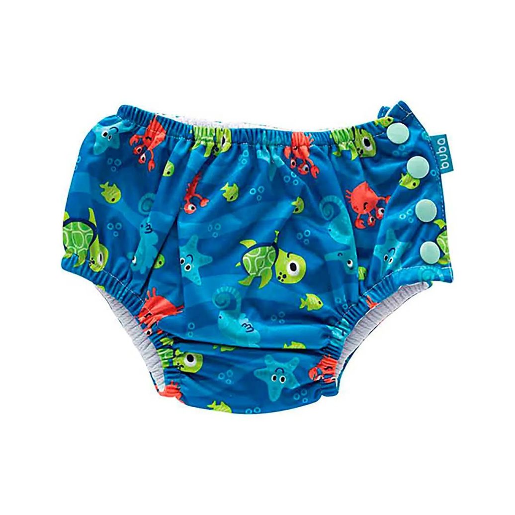 Sunga Reutilizável de Piscina Buba Baby Fundo do Mar Tamanho P