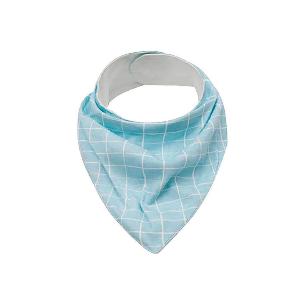 Bandana Buba Baby Grid Azul com 1 Unidade