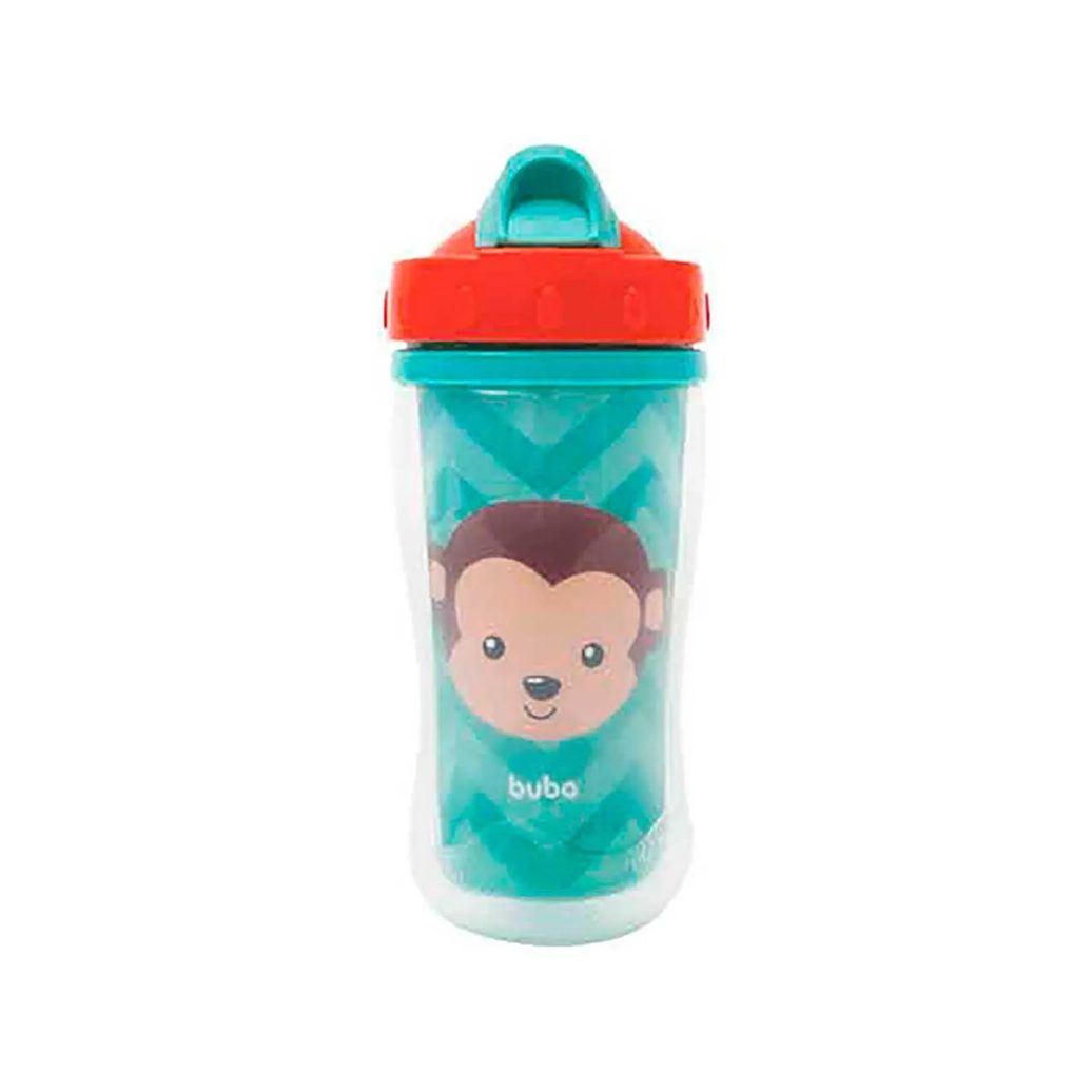 Copo Parede Dupla Buba Baby Animal Fun Macaco 320ml
