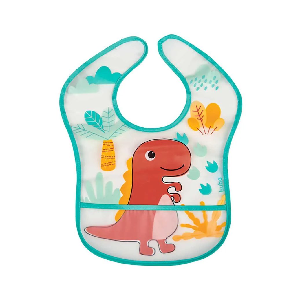 Babador com Bolso Buba Dino 1 unidade