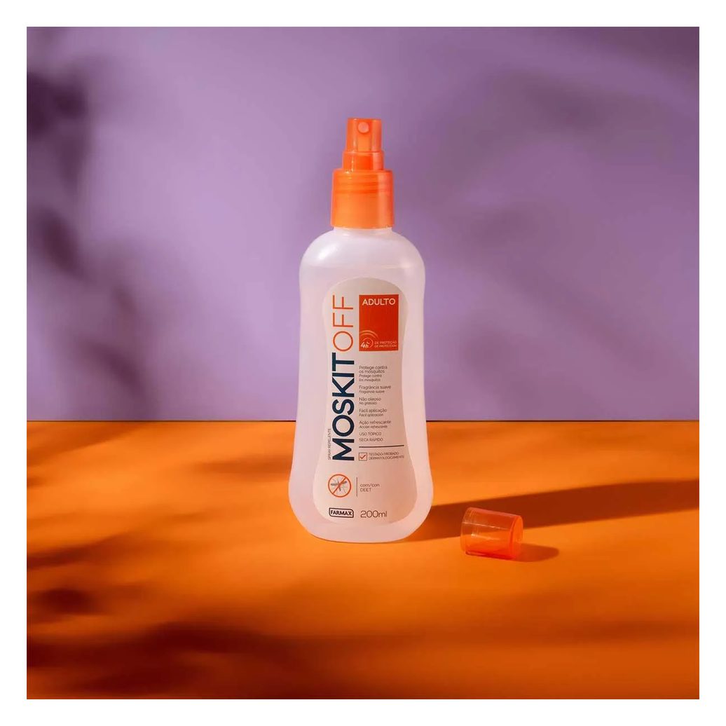 Repelente de Inseto Adulto Moskitoff com DEET Spray 200ml