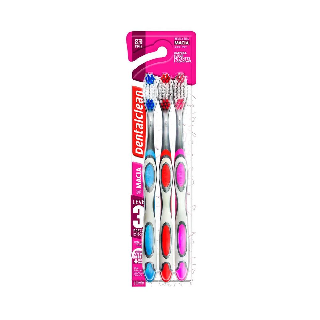 Kit Escova de Dente Condor Classic Flex Macia 3 unidades