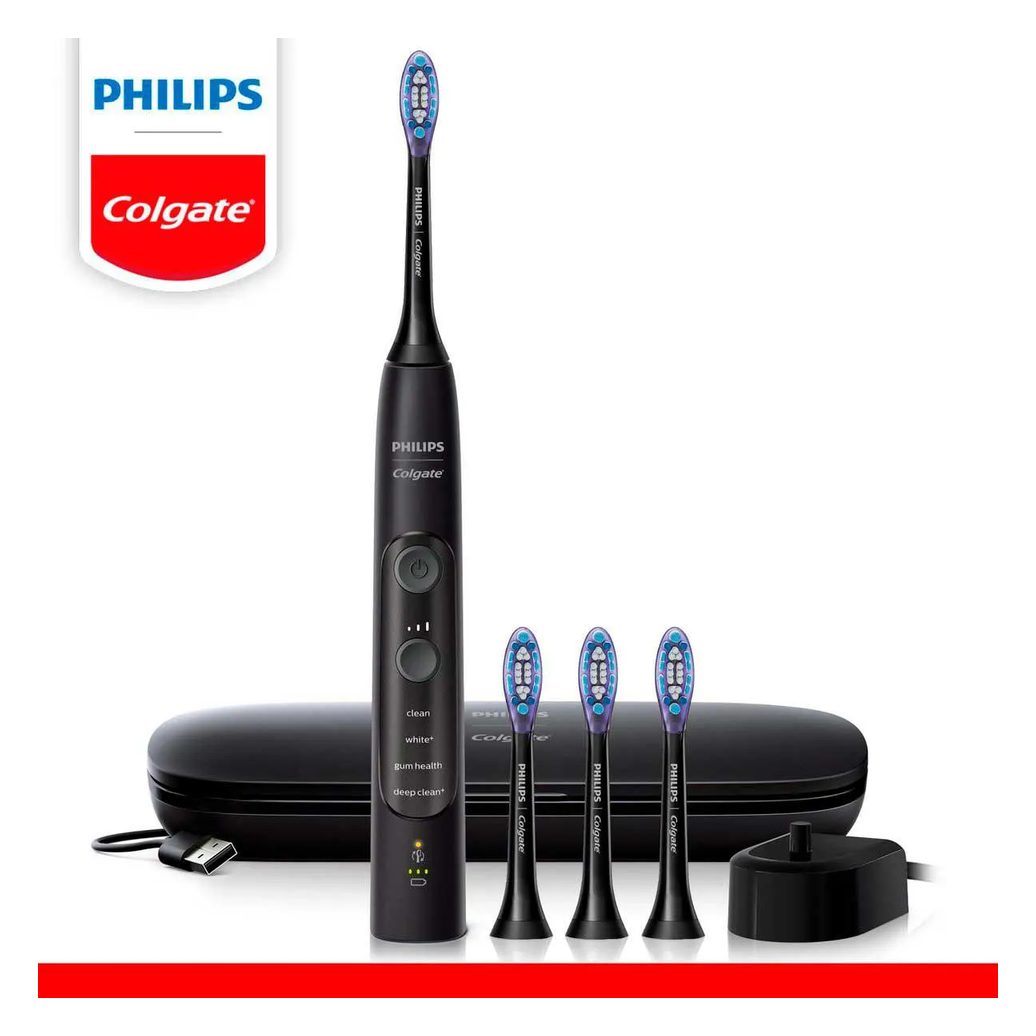 Escova de Dente Elétrica Philips Colgate SonicPro 70 + 3 Regis+ 1 Estojo