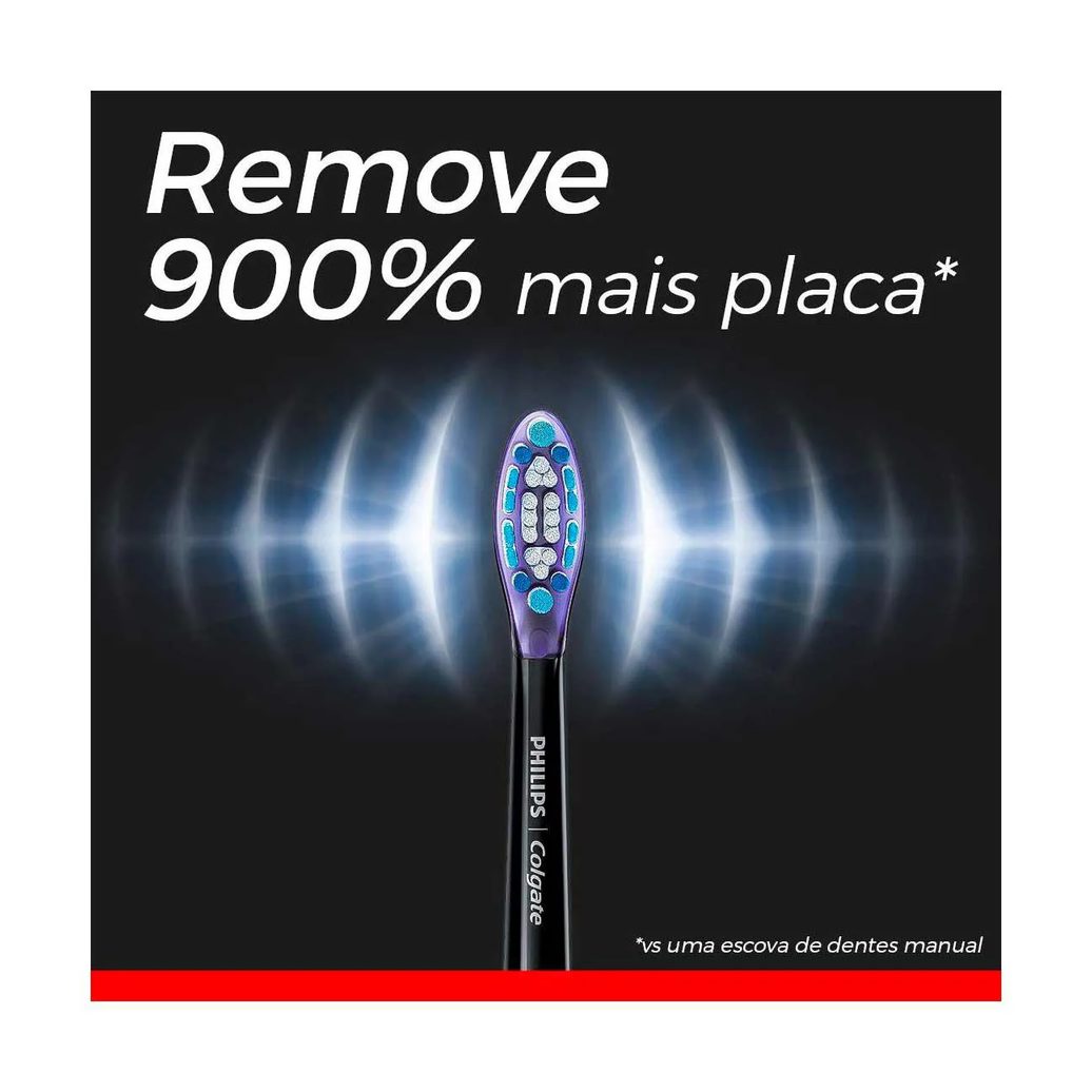 Escova de Dente Elétrica Philips Colgate SonicPro 70 + 3 Regis+ 1 Estojo