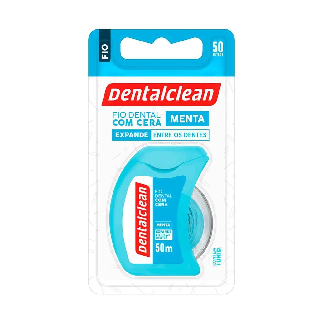 Fio Dental com Cera Dentalclean Menta Fresh com 50 metros
