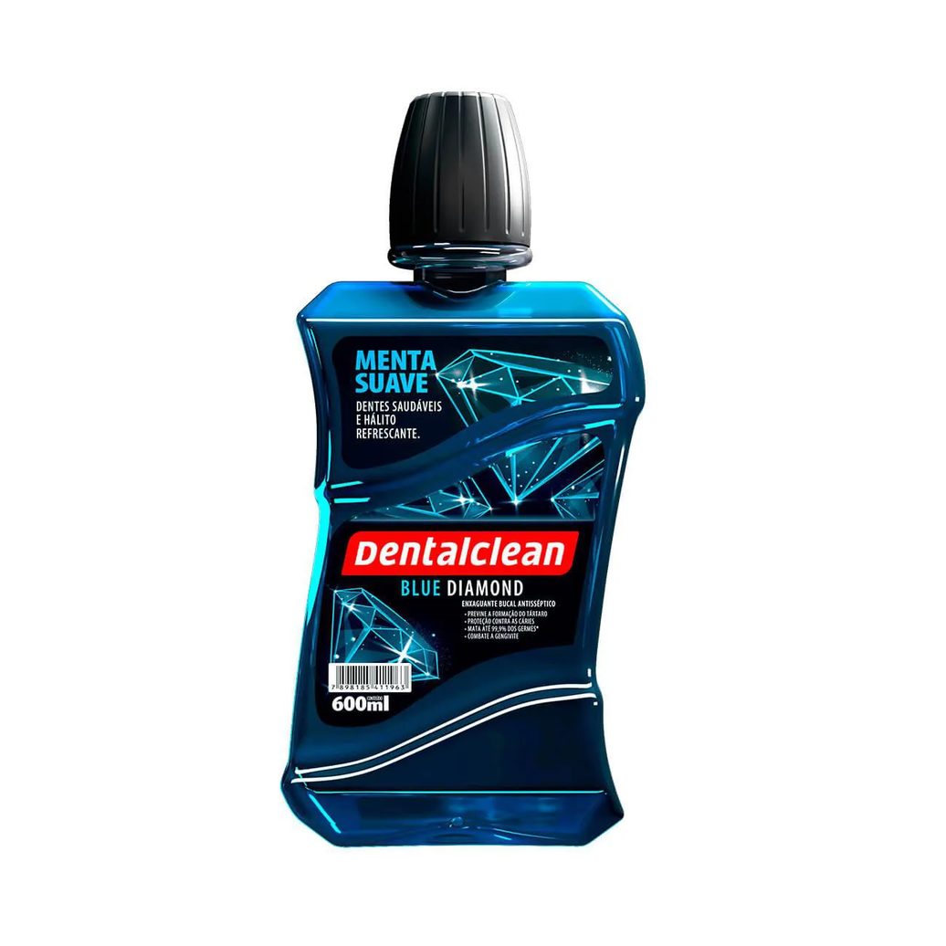 Enxaguante Antisséptico Bucal DentalClean Blue Diamond com 600ml