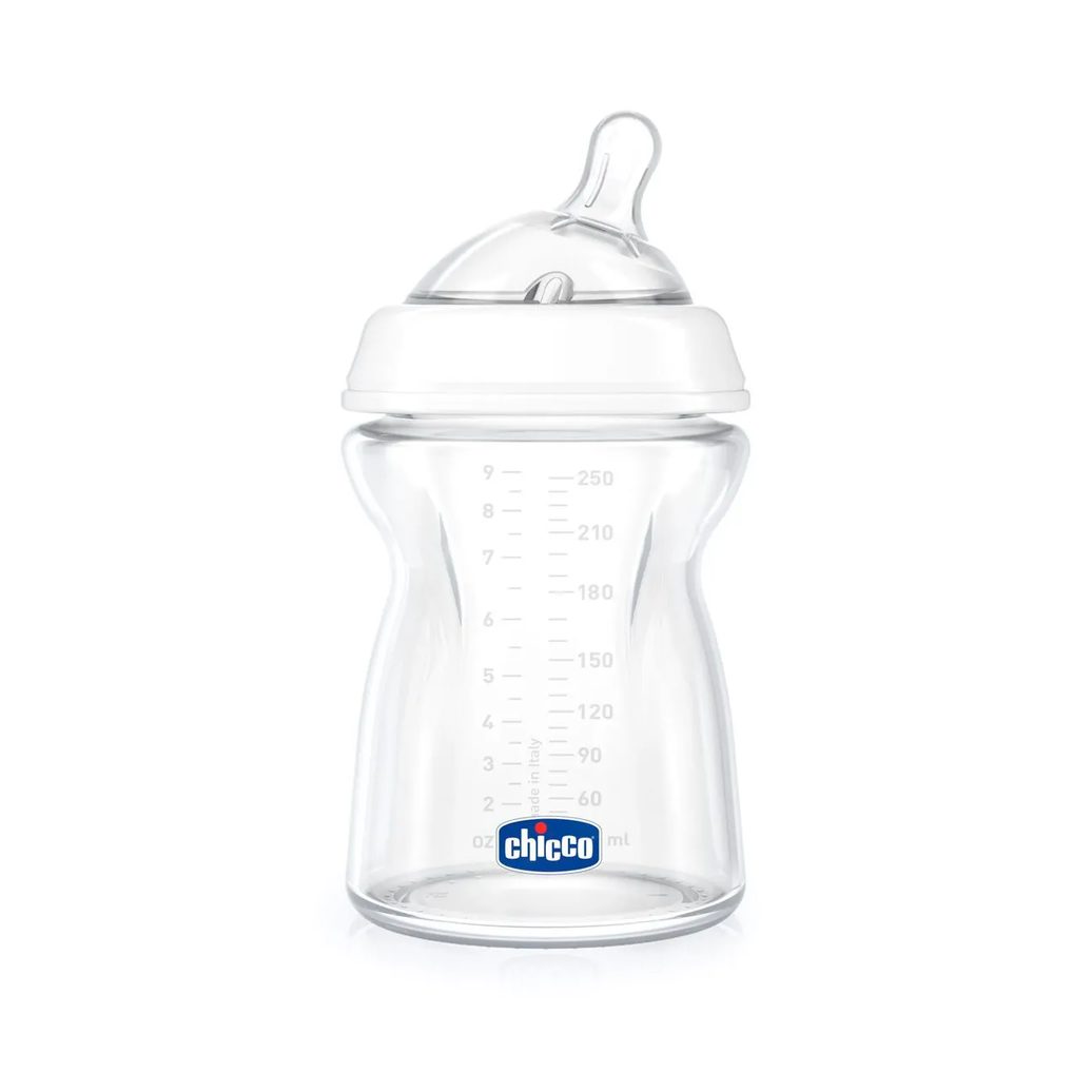 Mamadeira Chicco Step Up Fluxo Médio 2m+ Transparente de 250ml