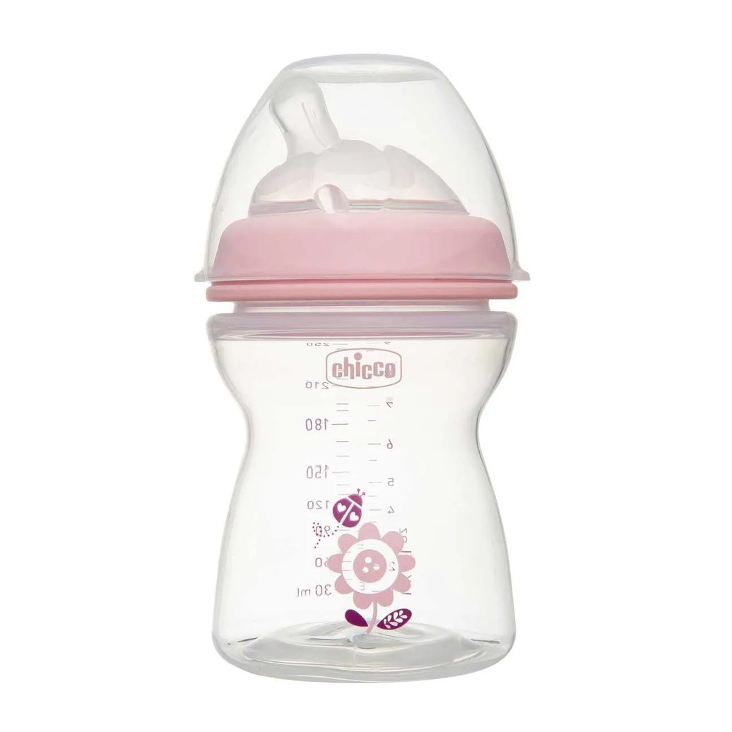 Mamadeira Chicco Step Up Fluxo Médio 2m+ Rosa 250ml - 1 unidade