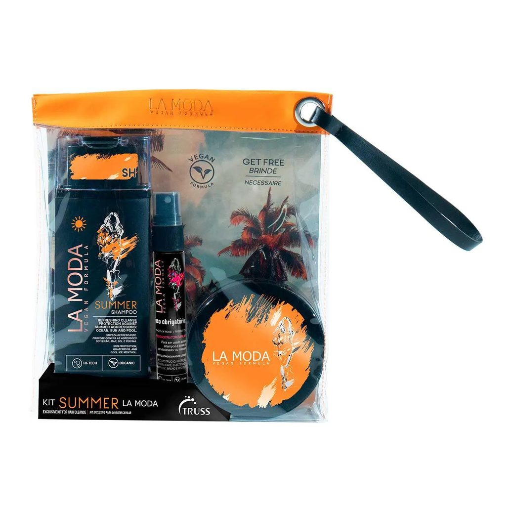 Kit Truss La Moda Summer Edição Limitada Shampoo 300ml + Mini Leave In 30ml + Máscara Summer 180g