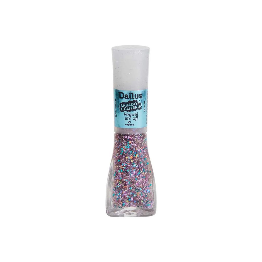 Esmalte Dailus Babado e Gliteria 8ml - Peguei em Off