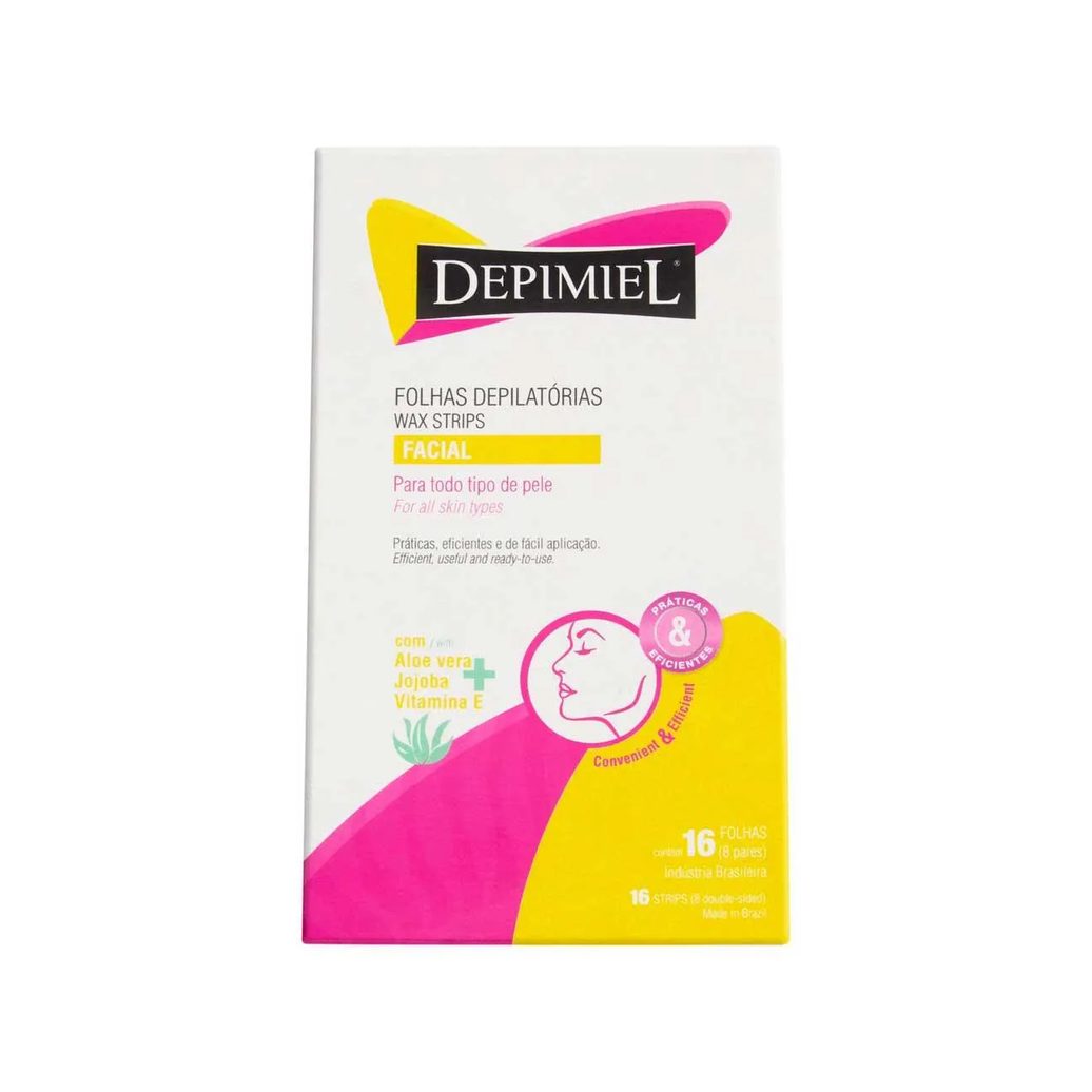 Folhas Prontas Facial Depilsam Mel 10 Pares