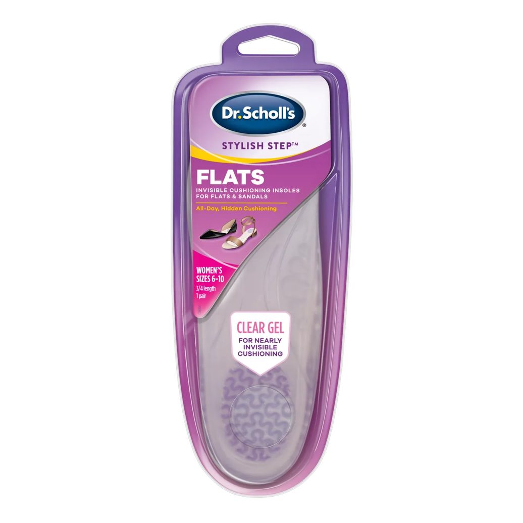 Palmilha de Gel Dr. Scholls For Her Flats Transparente 1 par