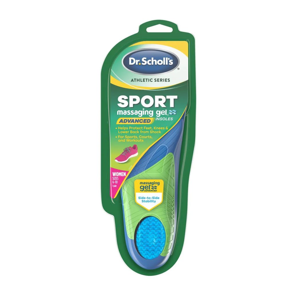 Palmilha de gel Dr Scholls Athletic Series Sport Women Azul Transparente 1 par