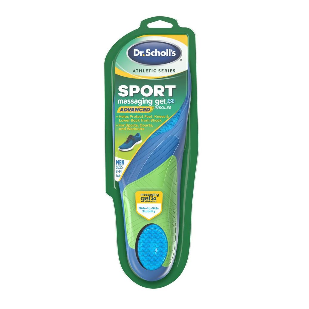 Palmilha de gel Dr. Scholls Athletic Series Sport Men Azul Transparente 1 par