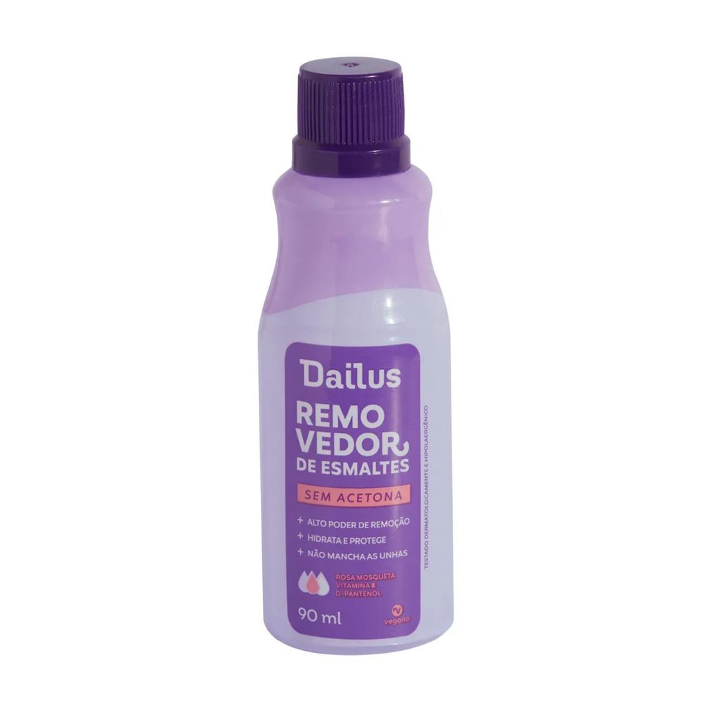 Removedor de Esmaltes Dailus Sem Acetona Vegano 90ml
