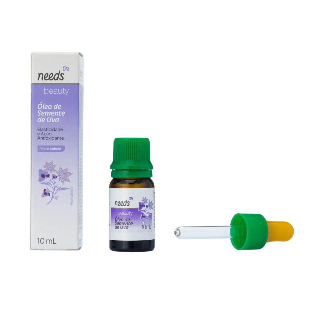 Óleo de Semente de Uva Needs Beauty Pele e Cabelo 10ml