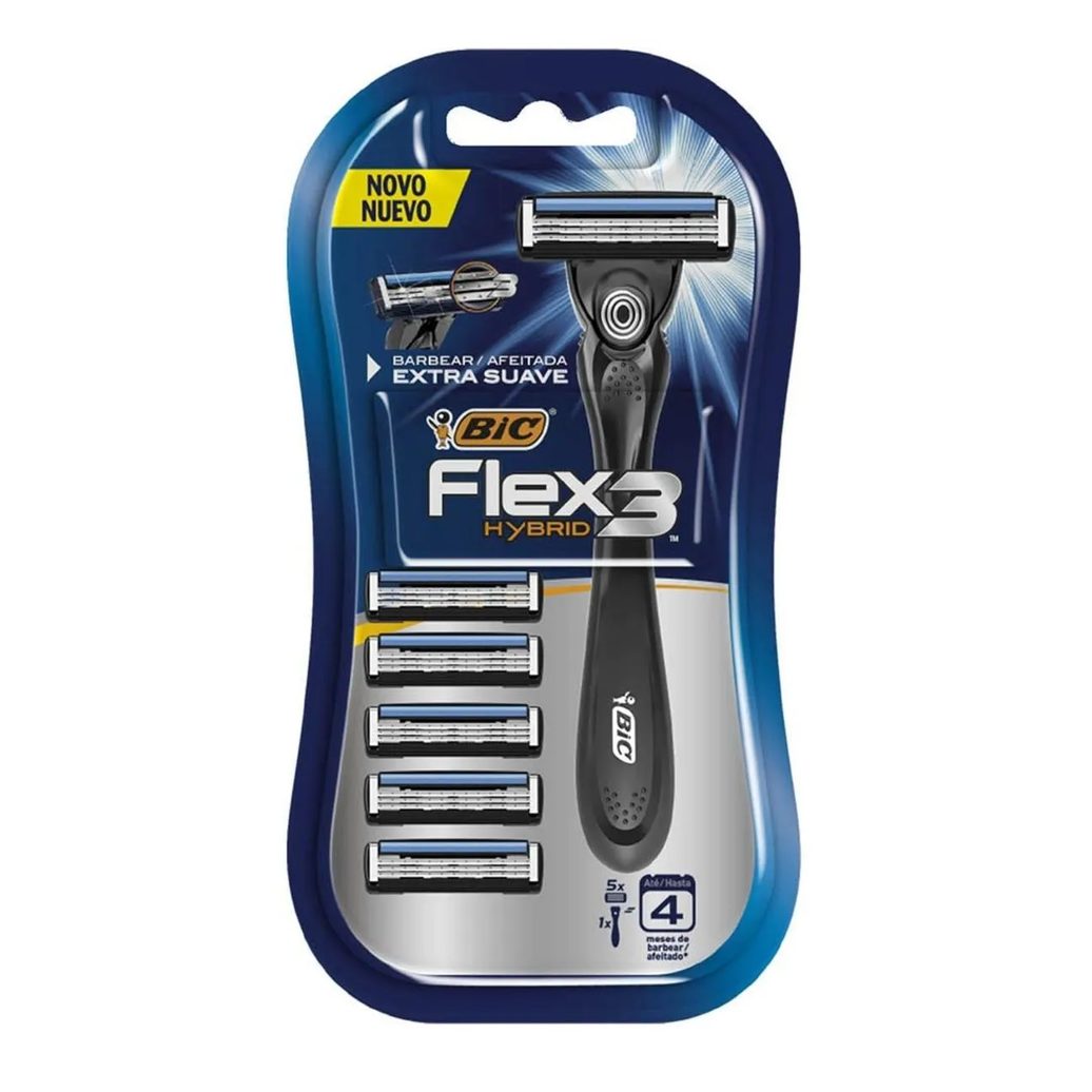 Aparelho de Barbear BIC Flex 3 Hybrid Premium + 5 cargas
