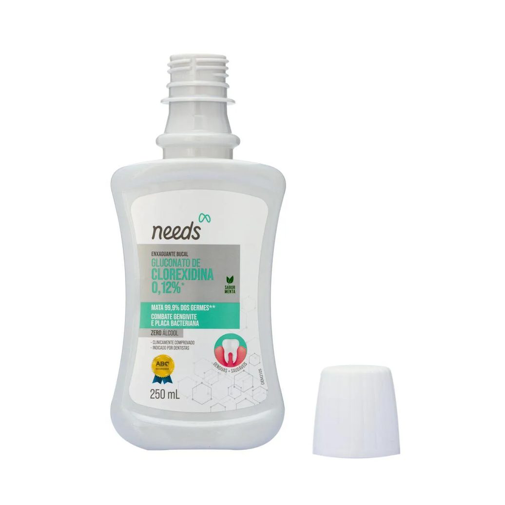 Enxaguante Bucal Needs Clorexidina 0,12% Menta Sem Álcool 250ml