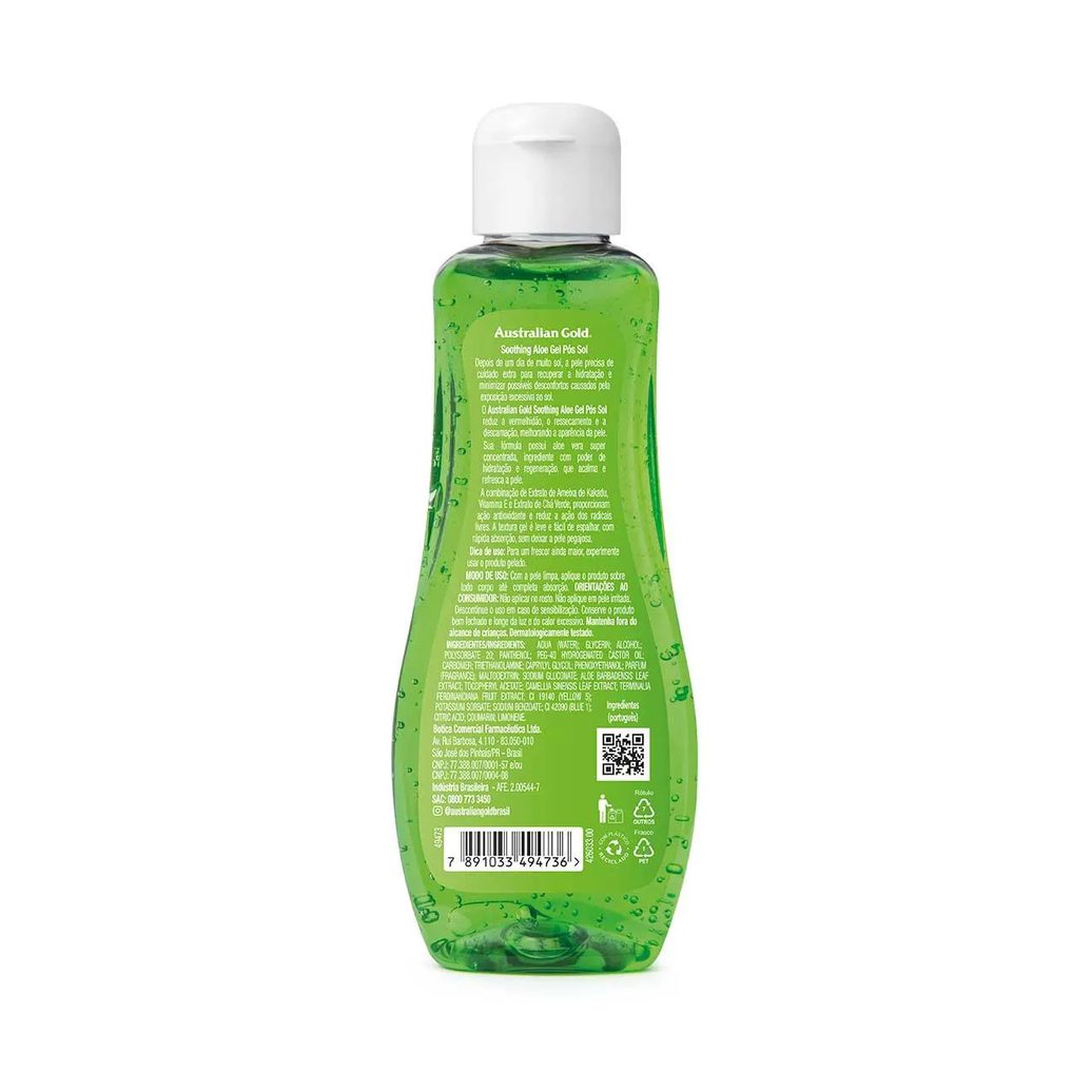 Gel Pós-Sol Australian Gold Soothing Aloe Gel Ultra Calmante 125g