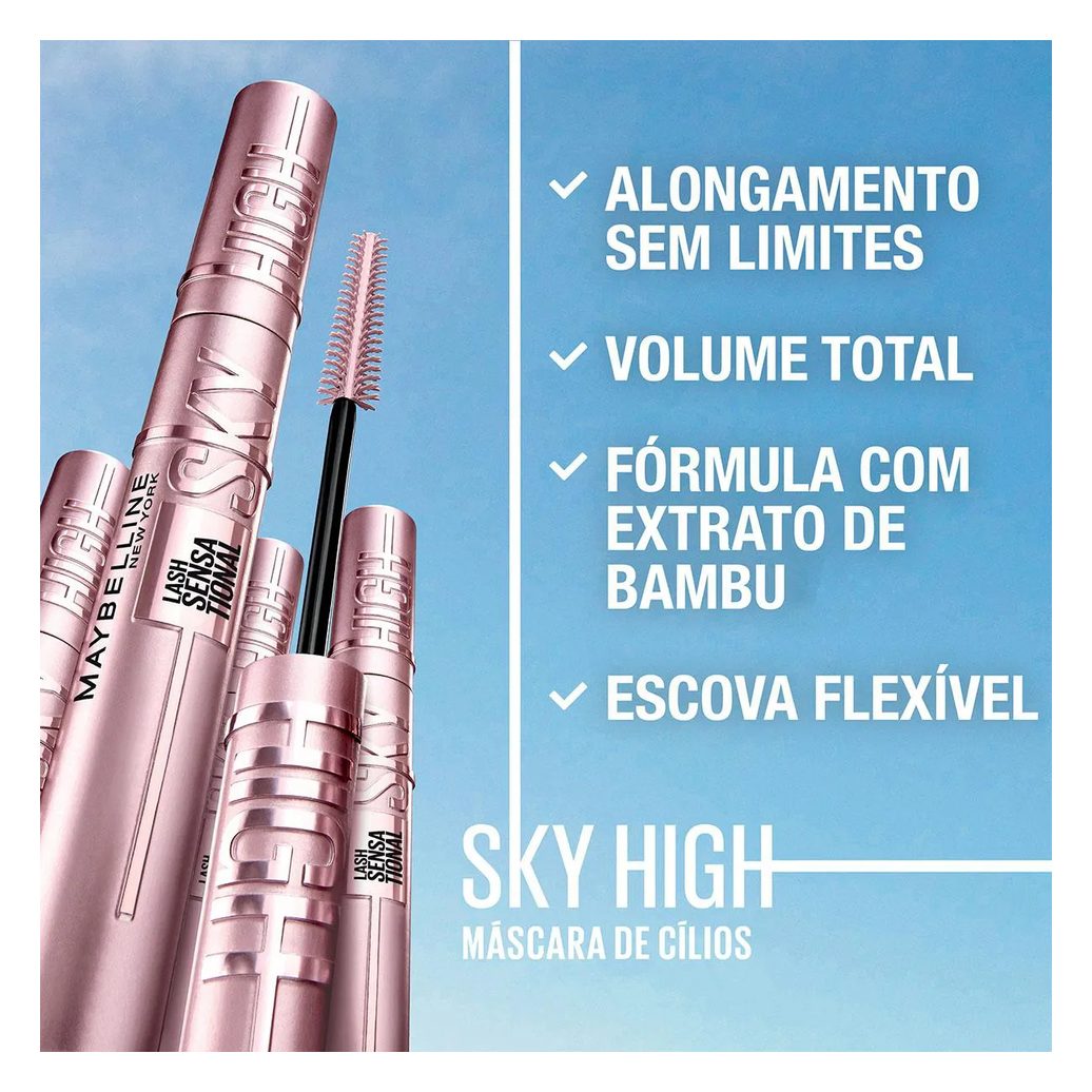 Máscara de Cílios Maybelline NY Lash Sensational Sky High Lavável 6ml