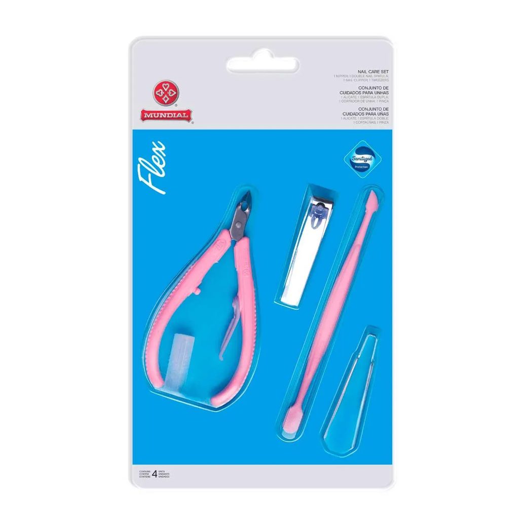 Kit de Cuidado para as Unhas Mundial Flex 4 peças