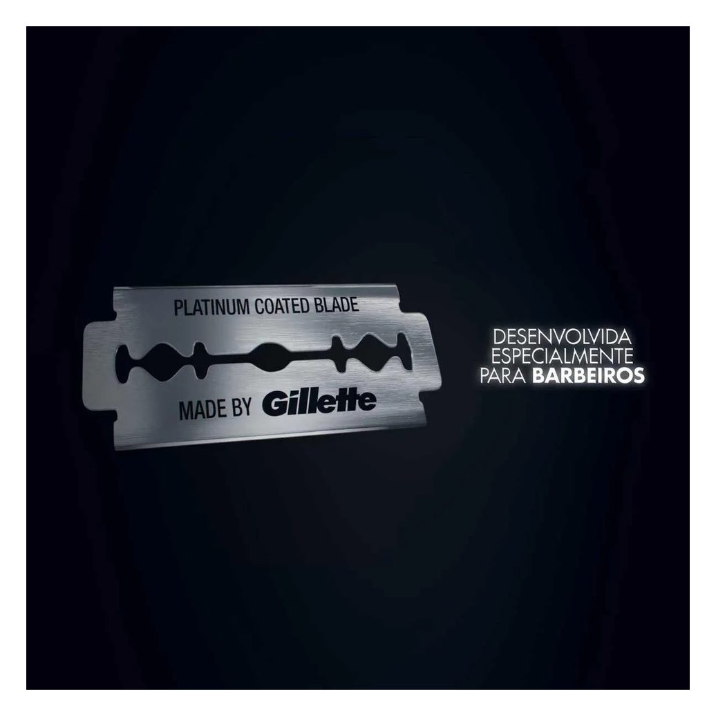 Lâmina de Barbear Gillette Platinum Duplo Fio com 5 Lâminas