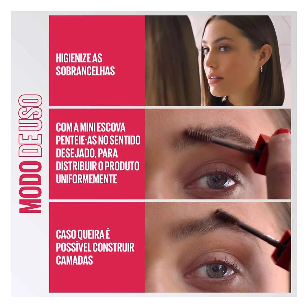 Gel de Sobrancelha Maybelline NY Tattoo Brow 3 Dias Deep Brown 5ml