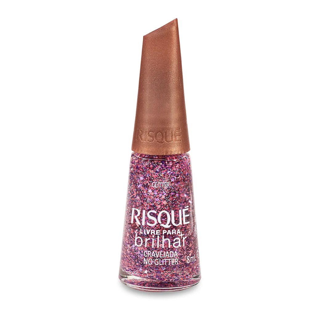Esmalte Glitter Risqué Livre Para Brilhar 8ml – Cravejada no Glitter