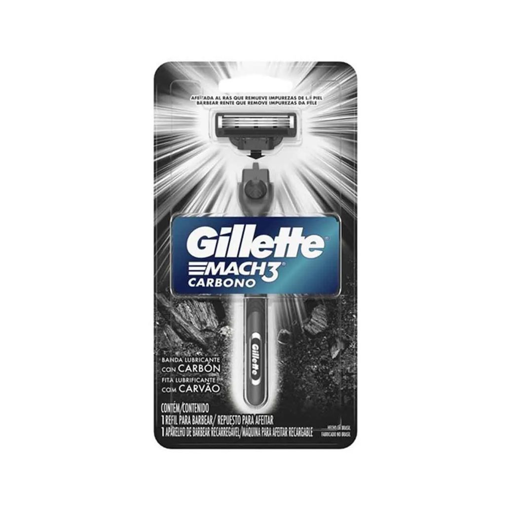 Aparelho de Barbear Gillette Mach3 Carbono 1 unidade