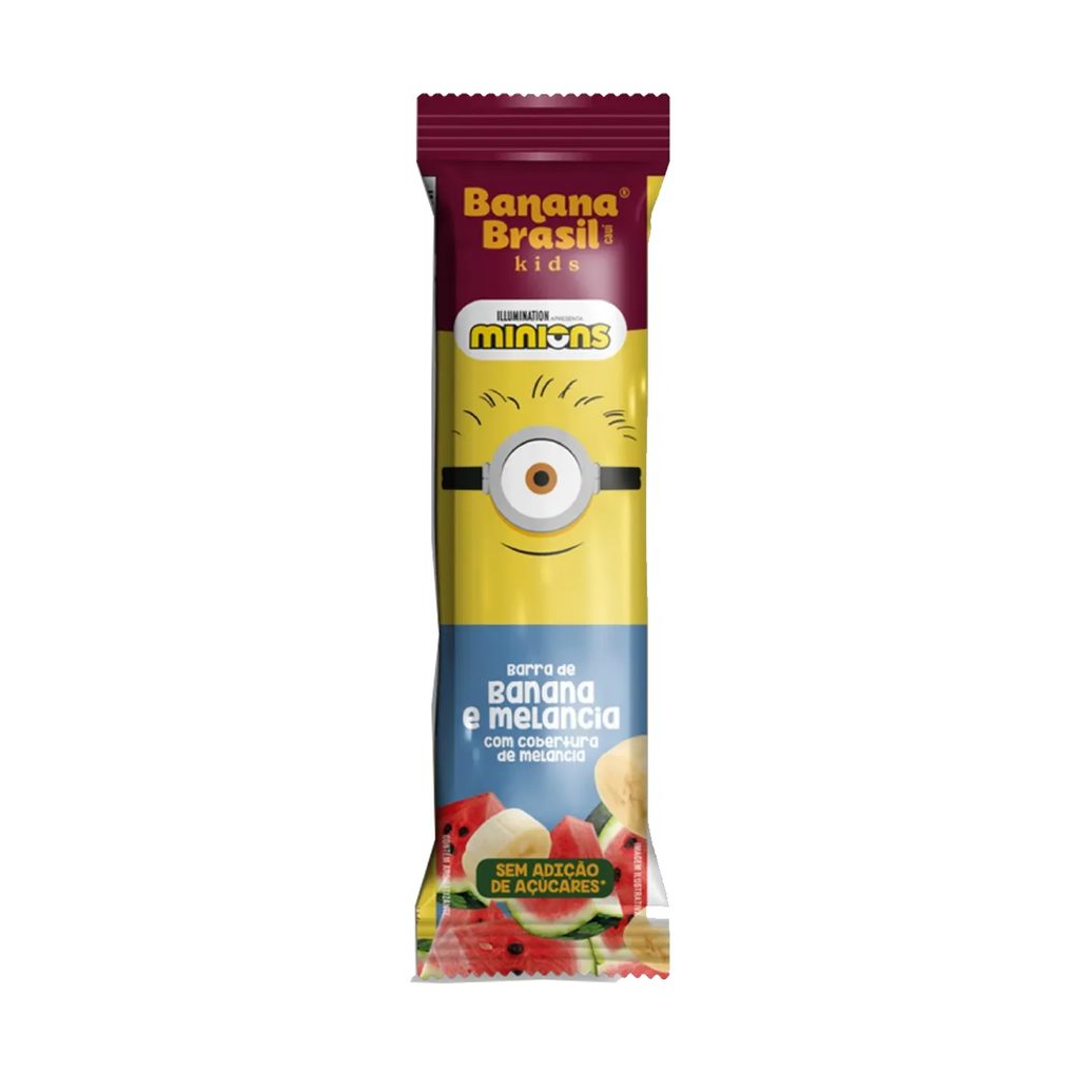 Barra de Frutas Banana Brasil Kids Minions Banana e Melancia 22g