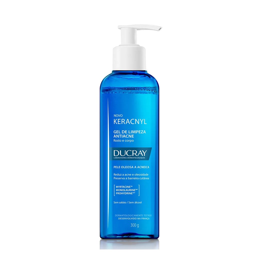 Gel de Limpeza Antiacne Keracnyl para Peles Oleosas a Acneicas 300g